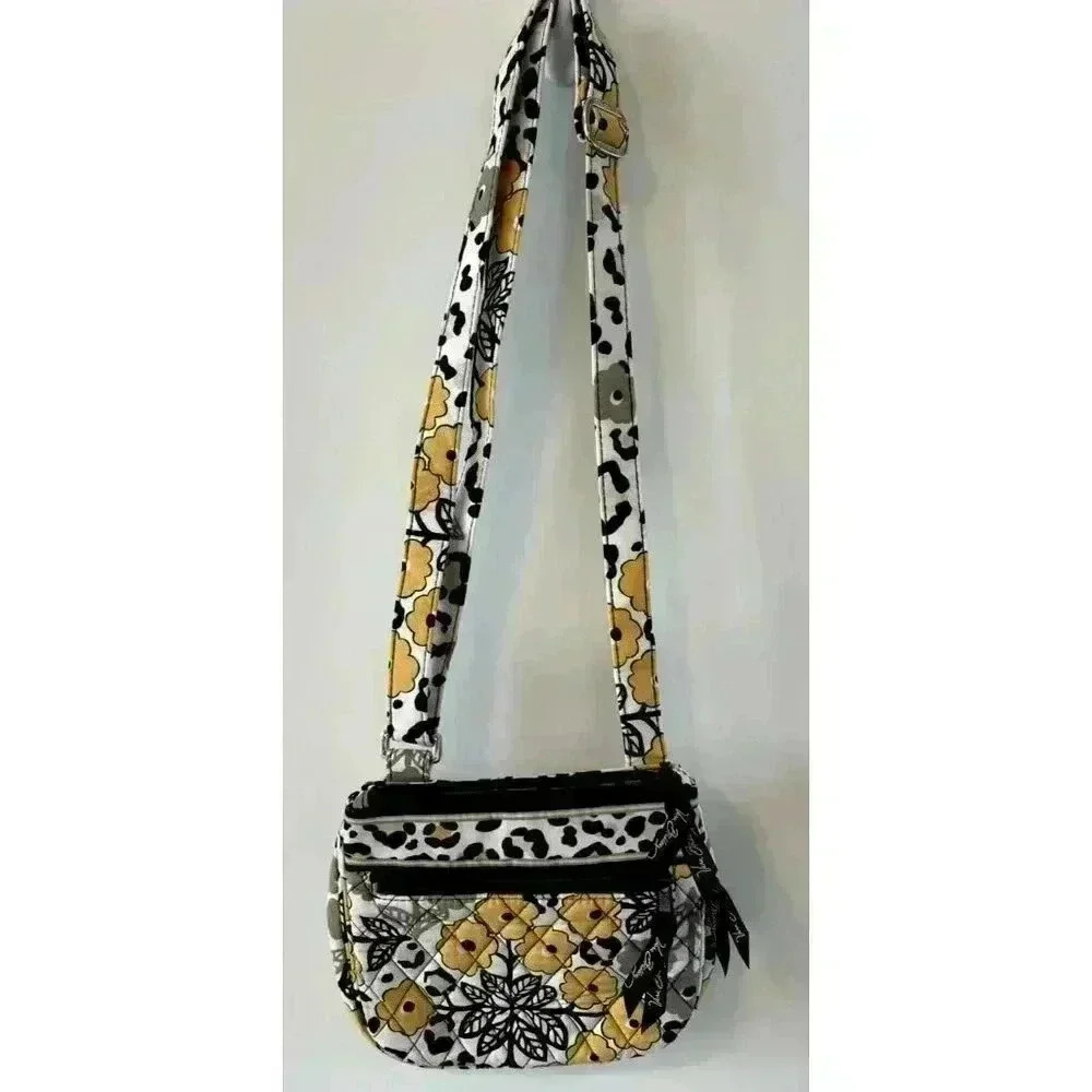 NWOT Vera Bradley Go Wild Crossbody Purse Shoulder Bag Yellow Flowers